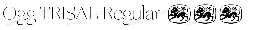 Ogg TRISAL Regular字体转换